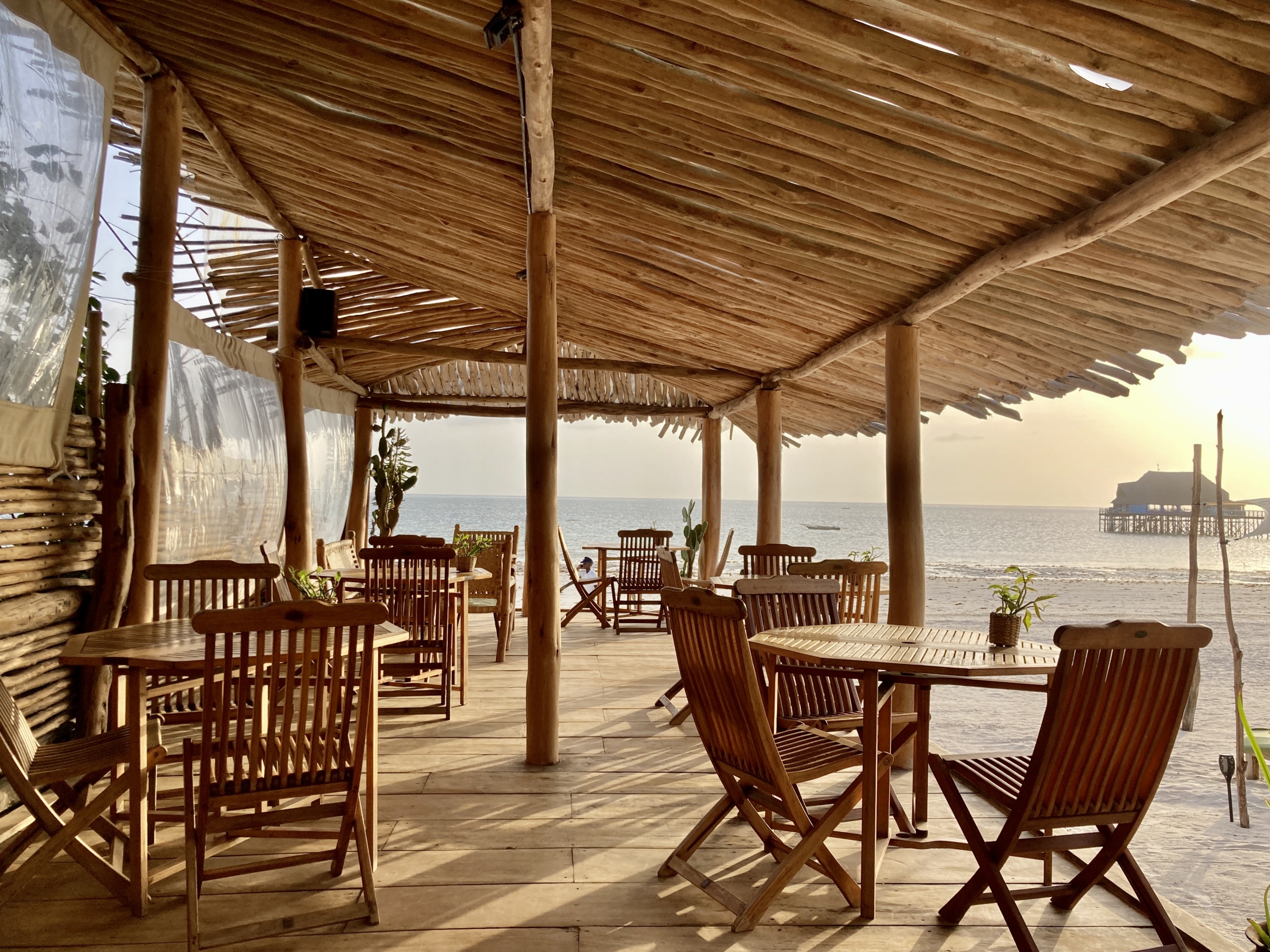 Mvuvi Boutique Hotel beach restaurant