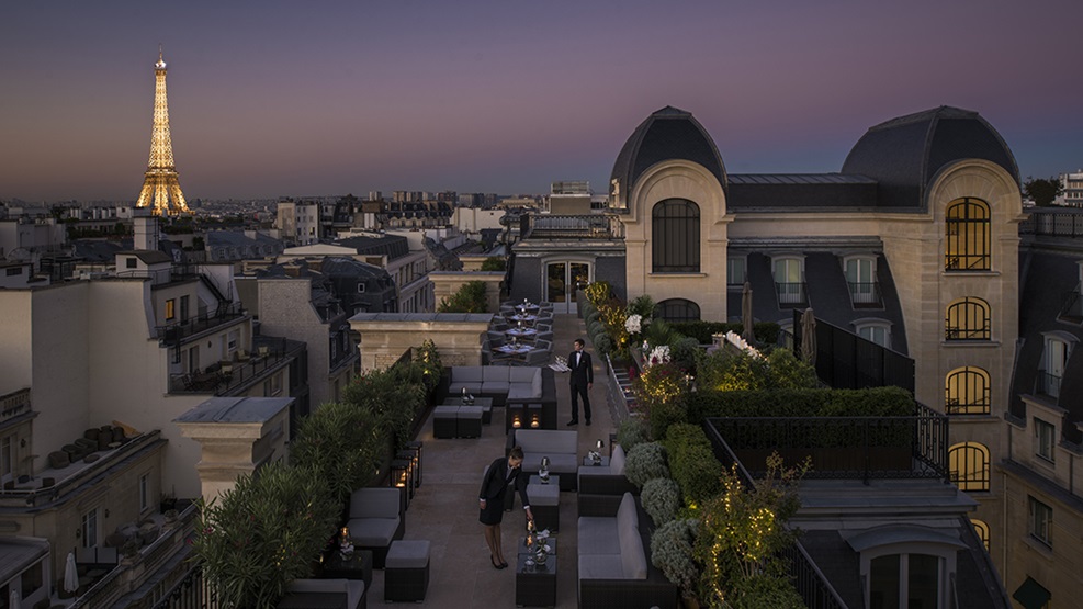 Peninsula Hotel rooftop Paris